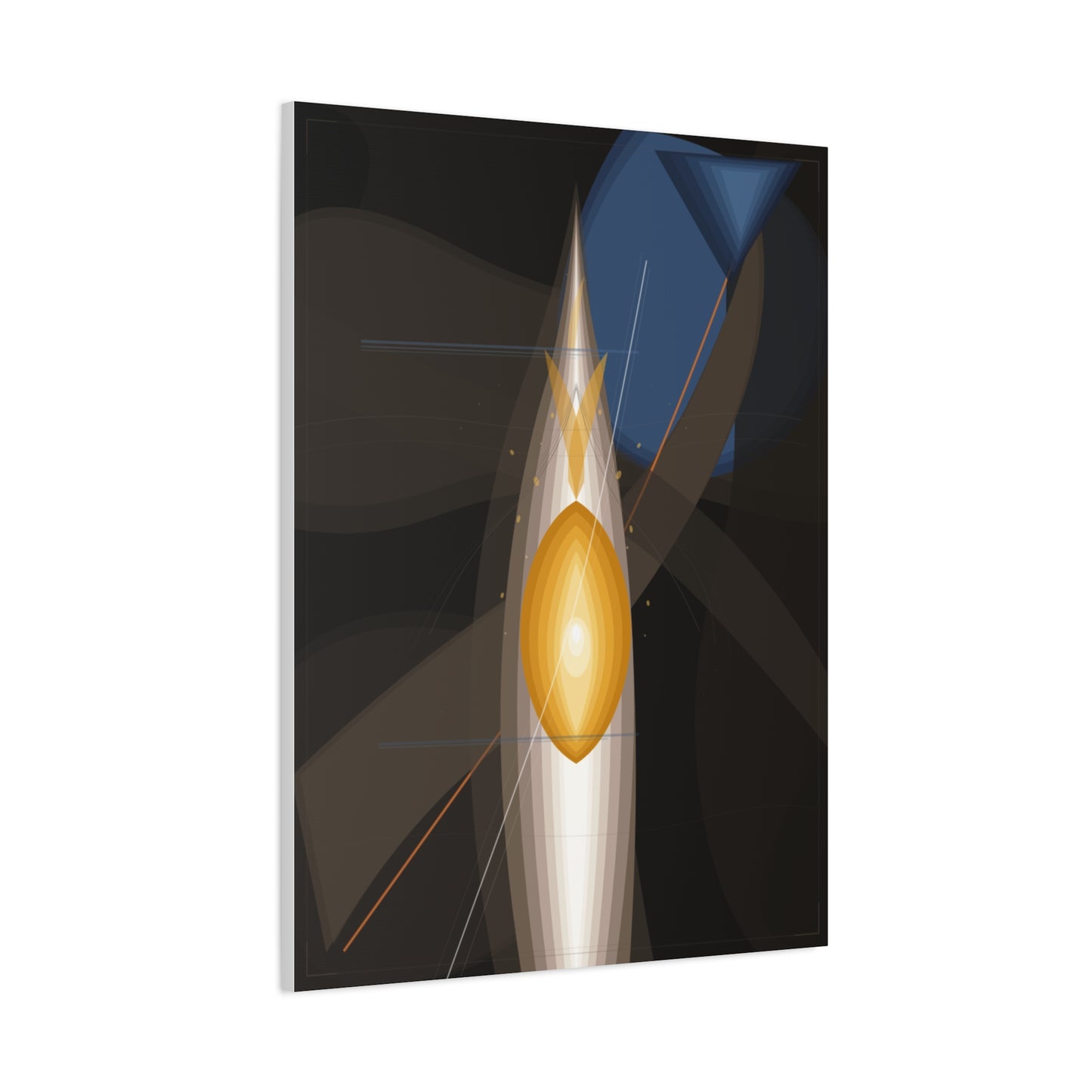 Abstract Geometric Flame Canvas | Matte Stretched Canvas 1.25"