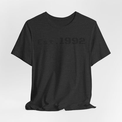 Est. 1992 Unisex Jersey Tee - Retro Birthday Gift, Casual Wear, Cool Vintage T-Shirt, Gift for Him, Gift for Her - TRV
