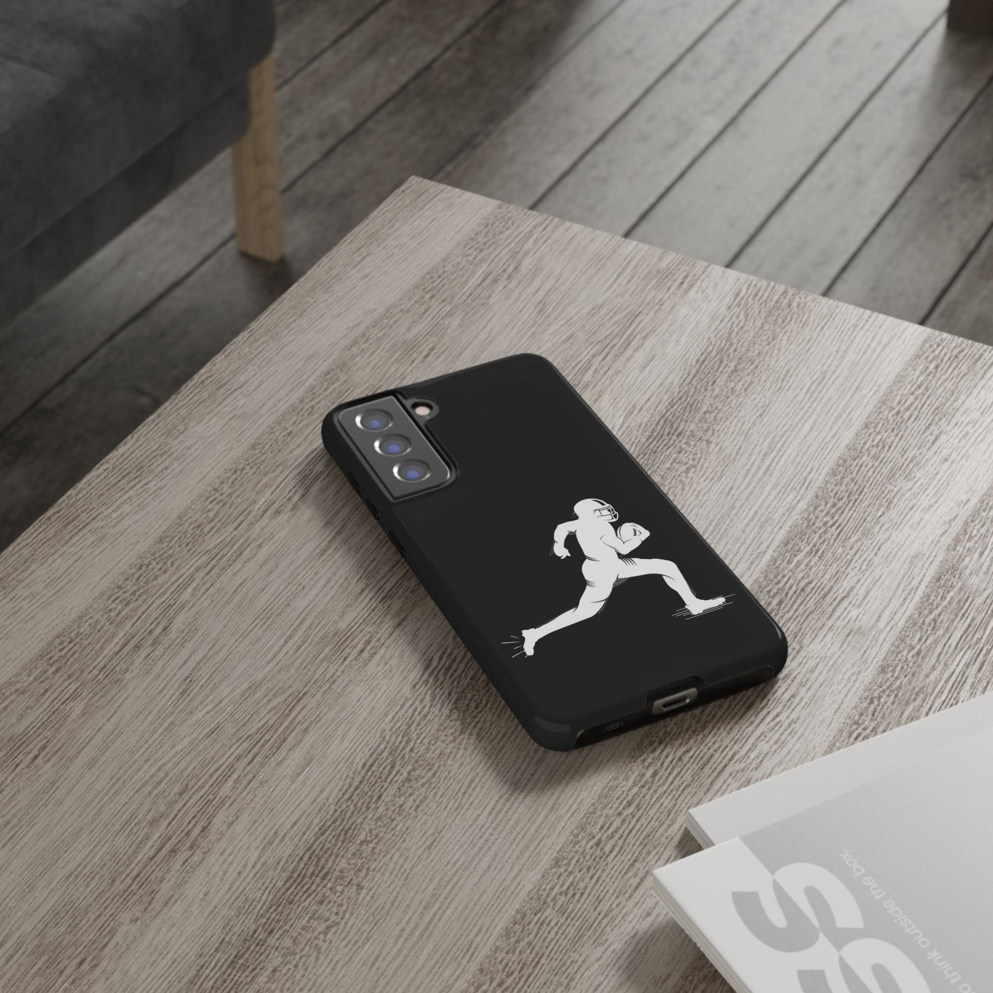 Football Player Phone Case, Tough Cases, Sports Phone Cover, Gift for Athletes, iPhone & Samsung Accessories, Running Player Design - TRV