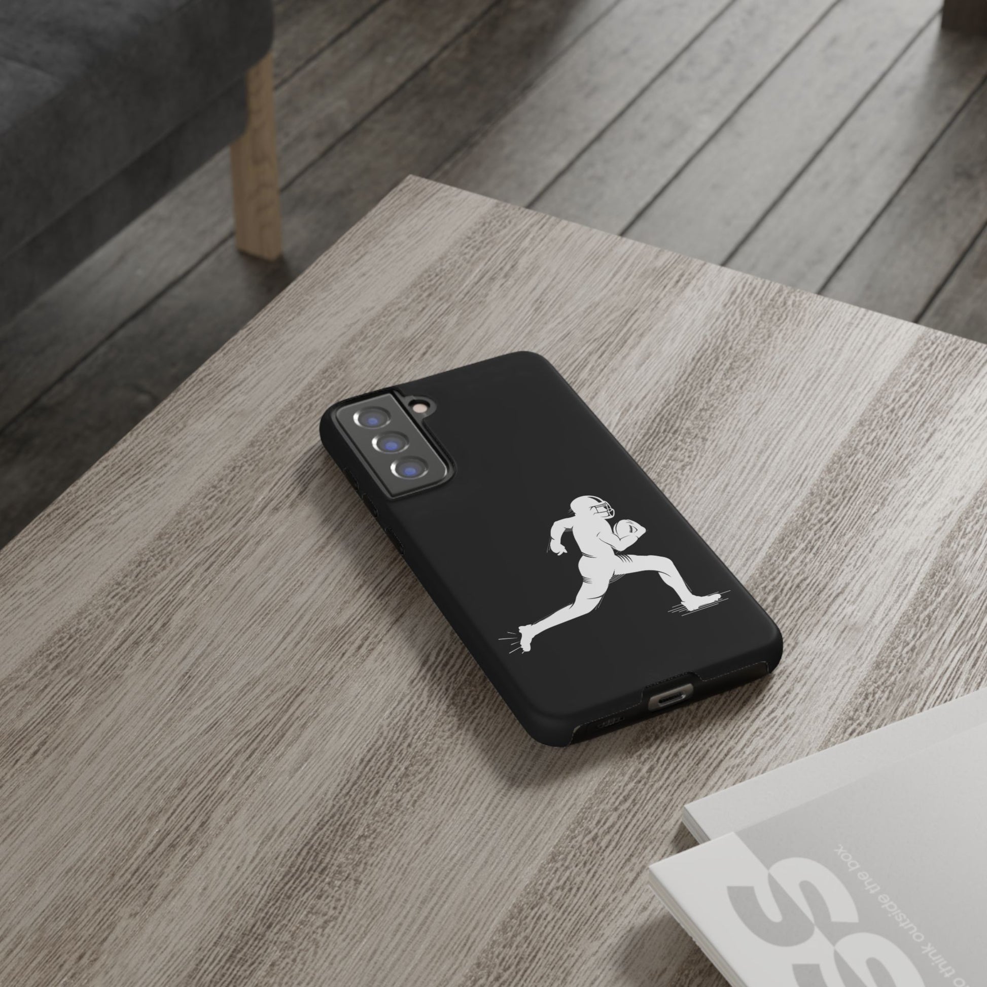Football Player Phone Case, Tough Cases, Sports Phone Cover, Gift for Athletes, iPhone & Samsung Accessories, Running Player Design - TRV