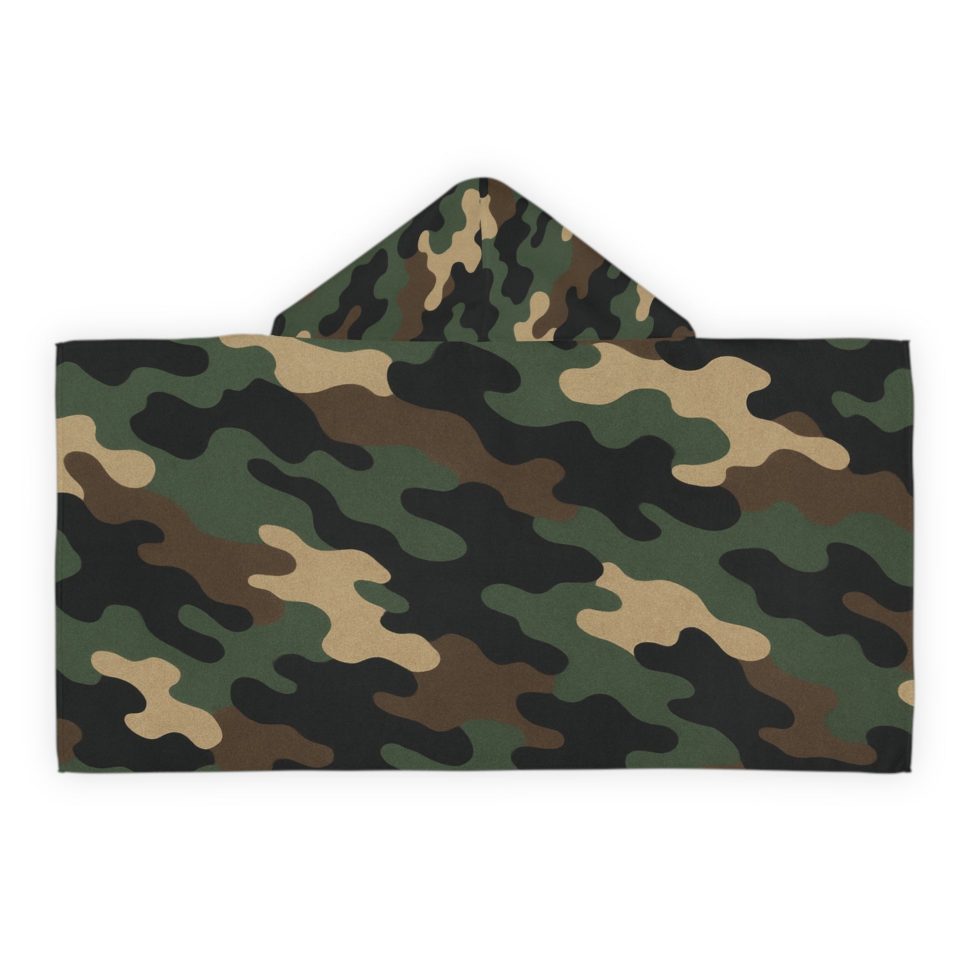 Youth Hooded Towel in Camouflage | Fun Bath Time, Beach Days, Pool Parties, Gifts for Kids, Summer Essentials, Spa Days - TRV