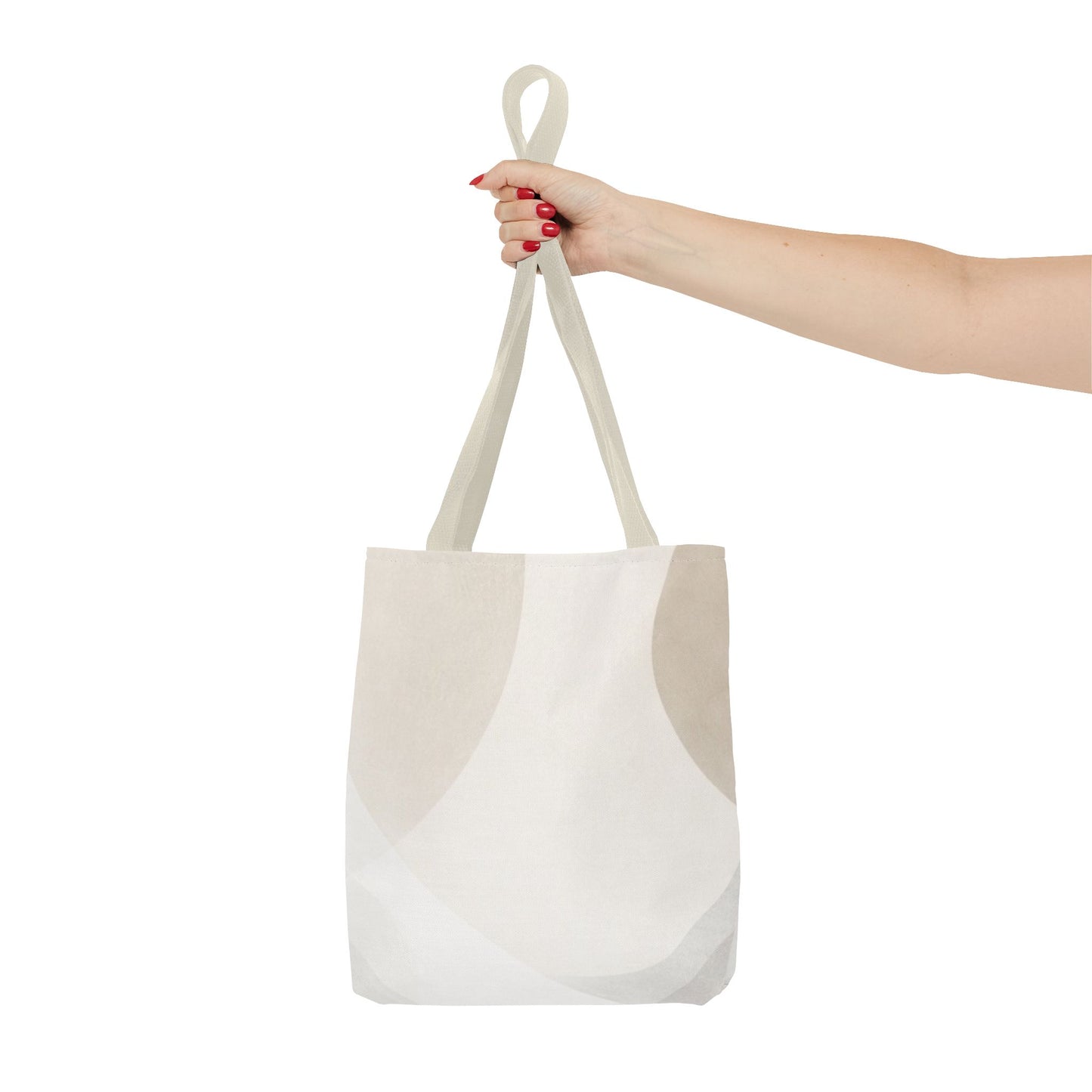 Neutral Abstract Geometric Tote Bag | Minimal Beige Shapes