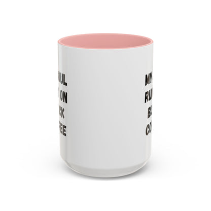 Funny Coffee Mug - My Soul Runs on Black Coffee | Perfect Gift for Coffee Lovers, Office Mugs, Tea, Barista, Halloween
