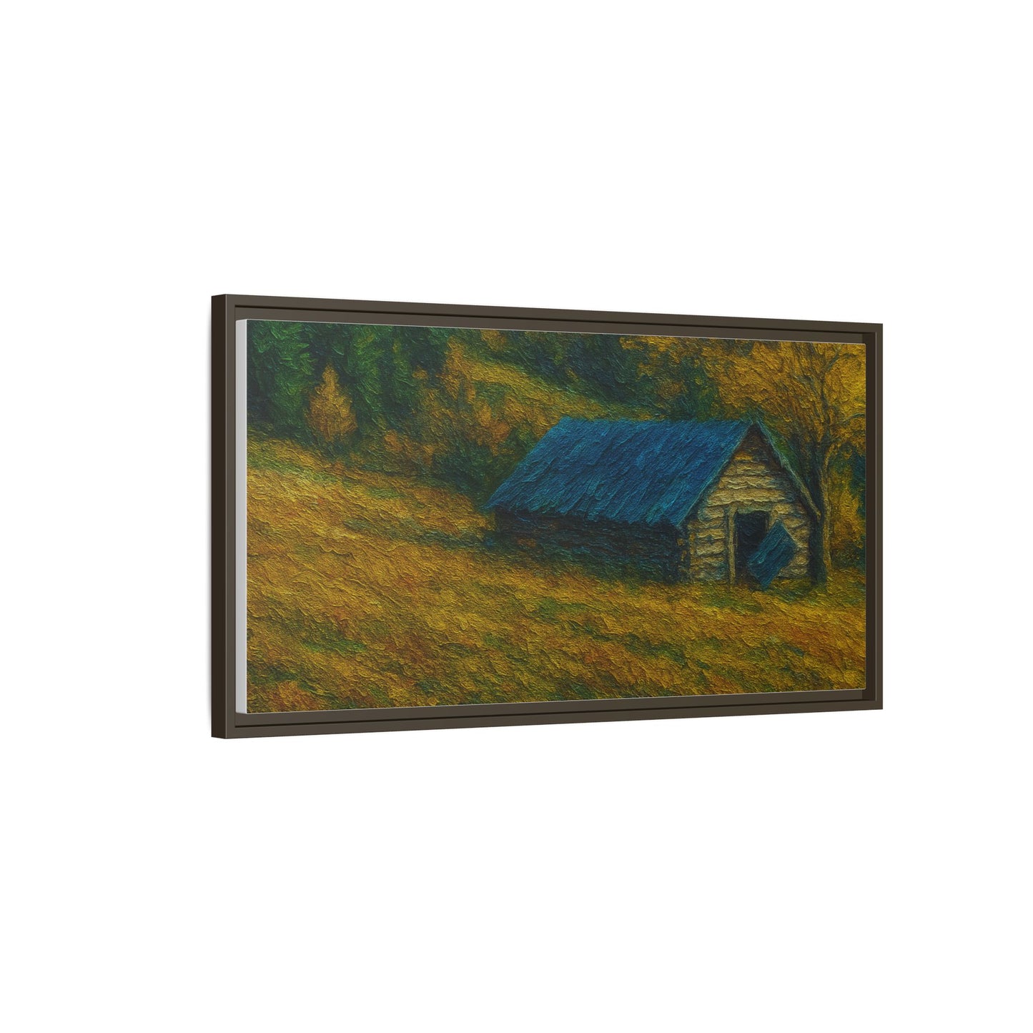Framed Matte Canvas Print, Rustic Artwork, Farmhouse Decor, Nature Wall Art, Gift for Home, Autumn Decor, Landscape Painting