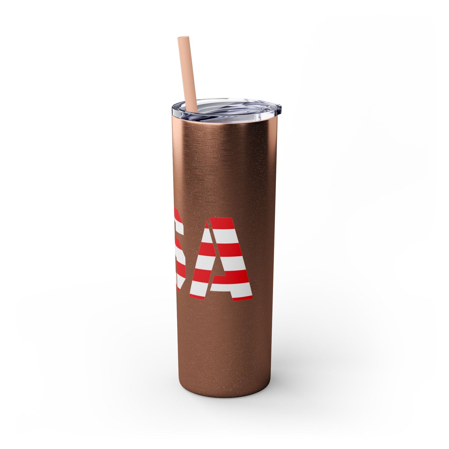 Skinny Tumbler — USA Flag 20oz Straw Tumbler (Patriotic Travel Cup)