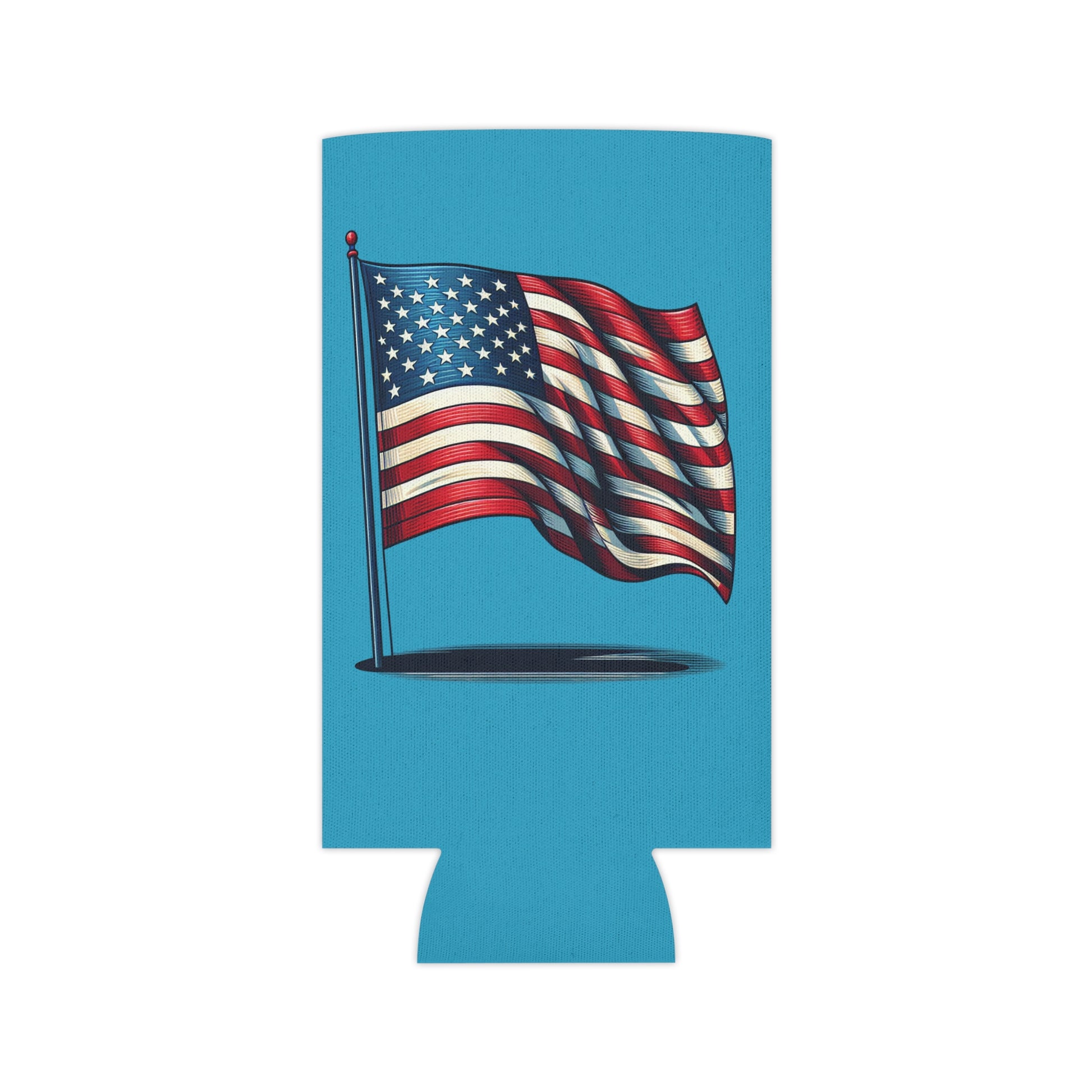 Patriotic Can Cooler, Summer BBQ Accessory, Independence Day Drink Holder, Americana Coaster, USA Party Favor - TRV