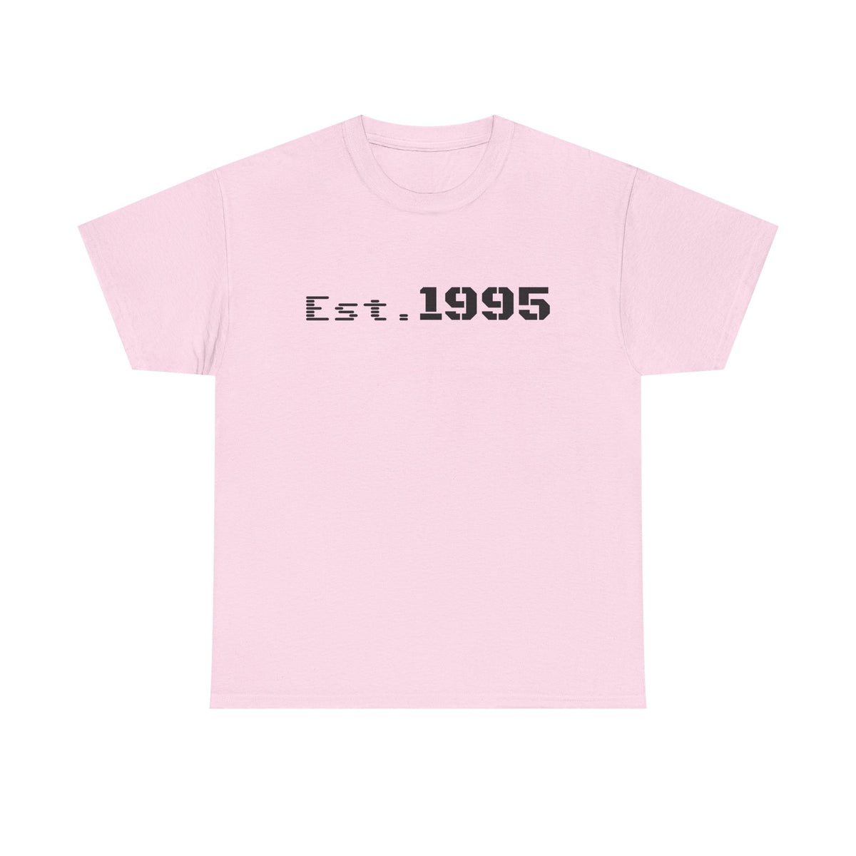 Vintage minimalist Est. 1995 T-shirt by Printify featuring a simple design celebrating the birth year on a casual cotton tee.