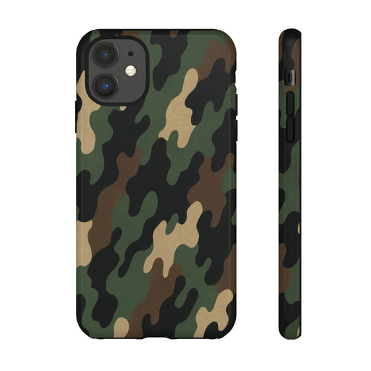 Camouflage Phone Case, Tough Cases, Military Style, Unique Phone Accessories, Gift for Him, Durable Phone Cover - TRV