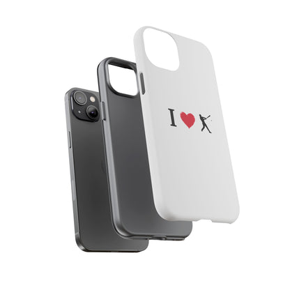 Baseball Love Phone Case, Tough Cases for Sports Lovers, i Heart Baseball Protection, Gift for Players, Cute Sports Case - TRV