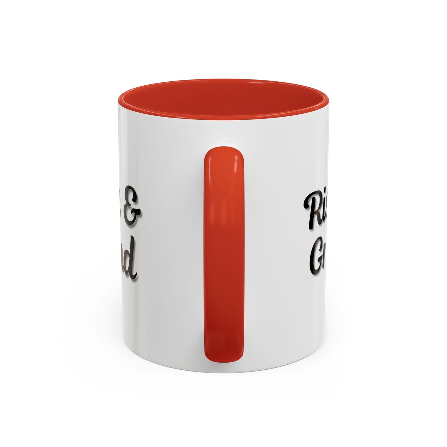 Rise & Grind Coffee Mug – Motivational Black Accent Mug for Daily Inspiration - TRV