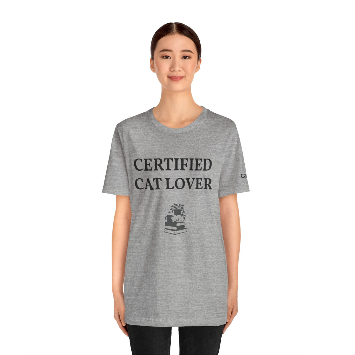 Unisex custom T-shirt with personalized design, featuring a plain fabric and round neckline by Printify.