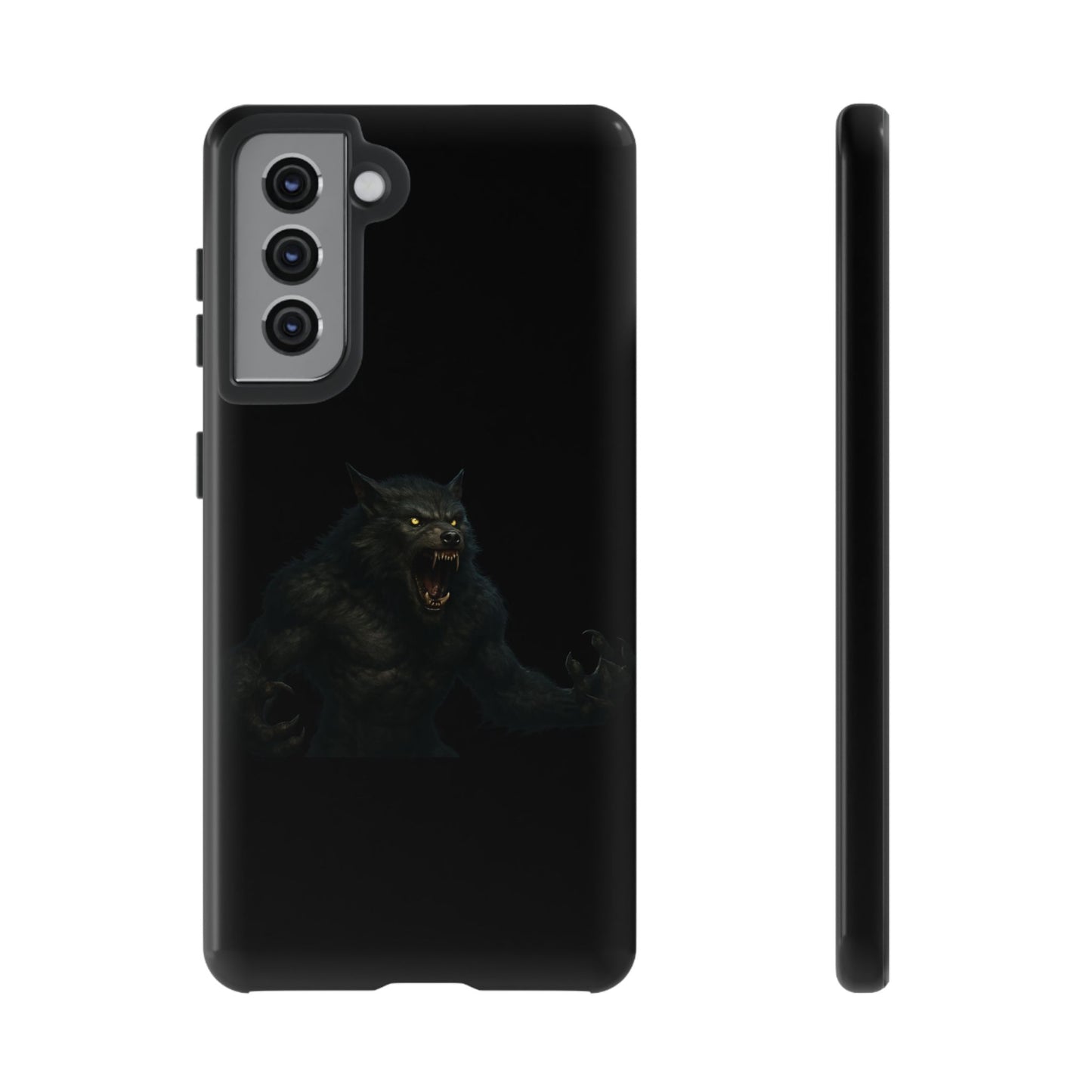 Werewolf Phone Case, Tough Cases, Black Panther Design, Gift for Animal Lovers, Phone Accessories, Fierce Phone Protection - TRV