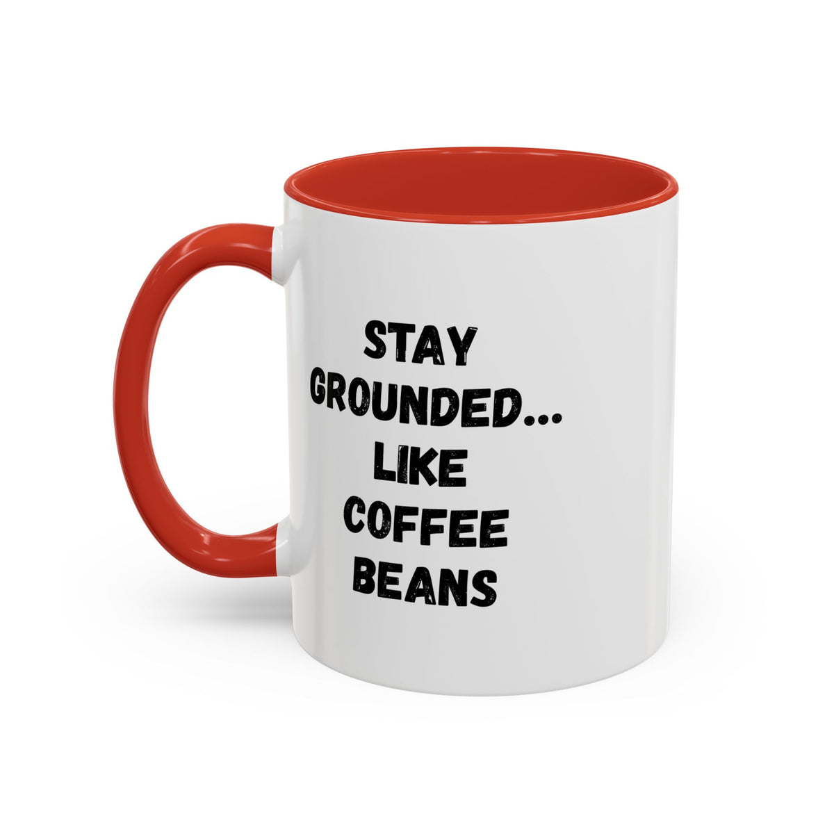 Funny coffee mug featuring coffee beans design, 11oz size, perfect for coffee lovers and a playful gift idea.