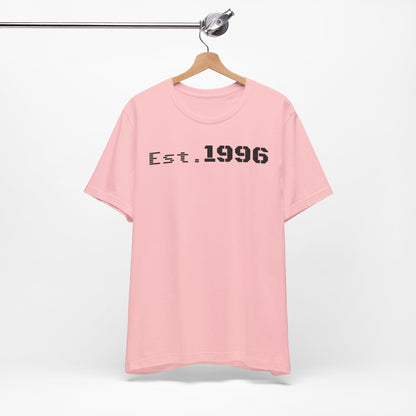 Established 1996 Unisex T-Shirt, Vintage Year Tee, Birth Year Gift, Casual Fashion, Personalized Graphic Tee - TRV