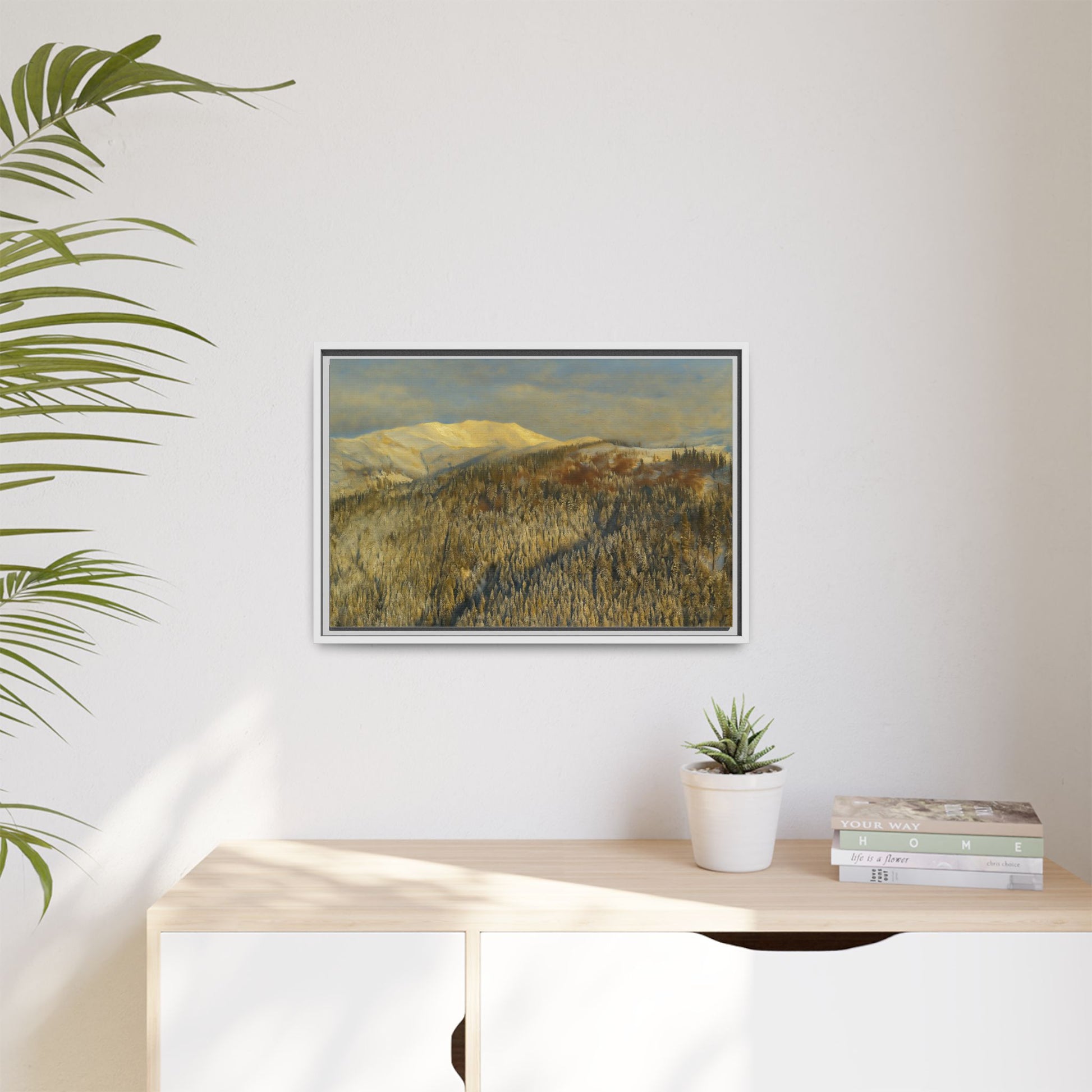 Framed Mountain Canvas Art, Perfect for Home Decor, Nature Wall Art, Gift for Nature Lovers, Cozy Atmosphere - TRV