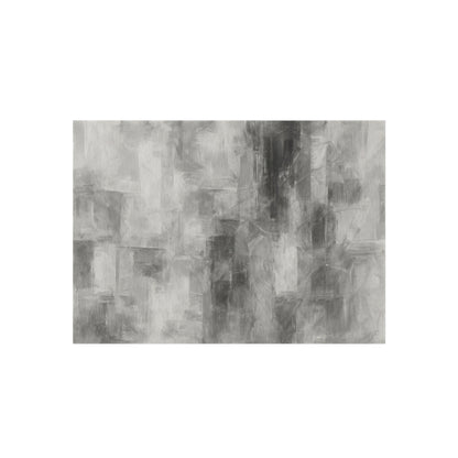 Gray outdoor waterproof rug designed as a modern blanket for patio and deck use, with a stylish and durable print.