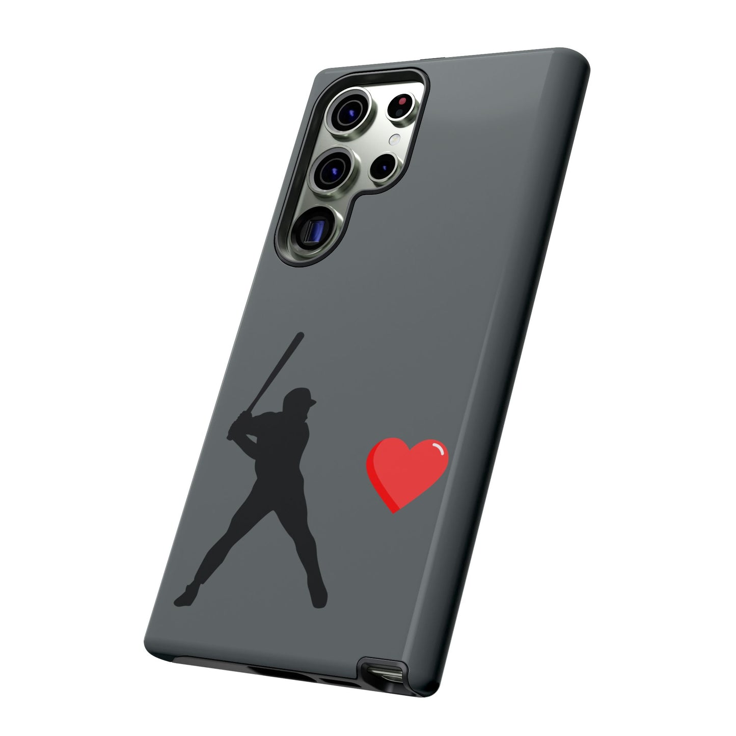 Printify Baseball Love phone case featuring sports-themed design, protective tough case for sports fans and Father's Day gift.