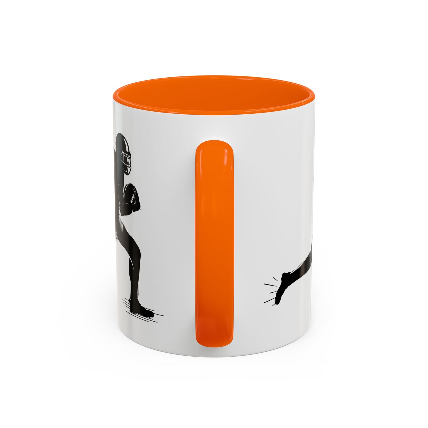 Football Player Themed Accent Coffee Mug, Sports Fan Gift, Unique Mug for Athletes, Coffee Lover, Game Day Essential - TRV