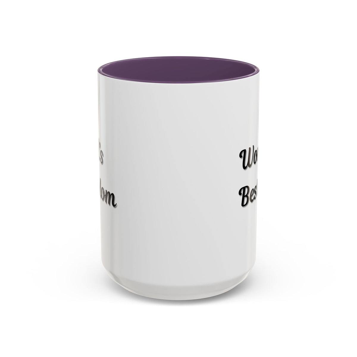 Black-Trim Ceramic Mug with "World's Best Mom" quote, perfect for Mother's Day gift, by Printify.
