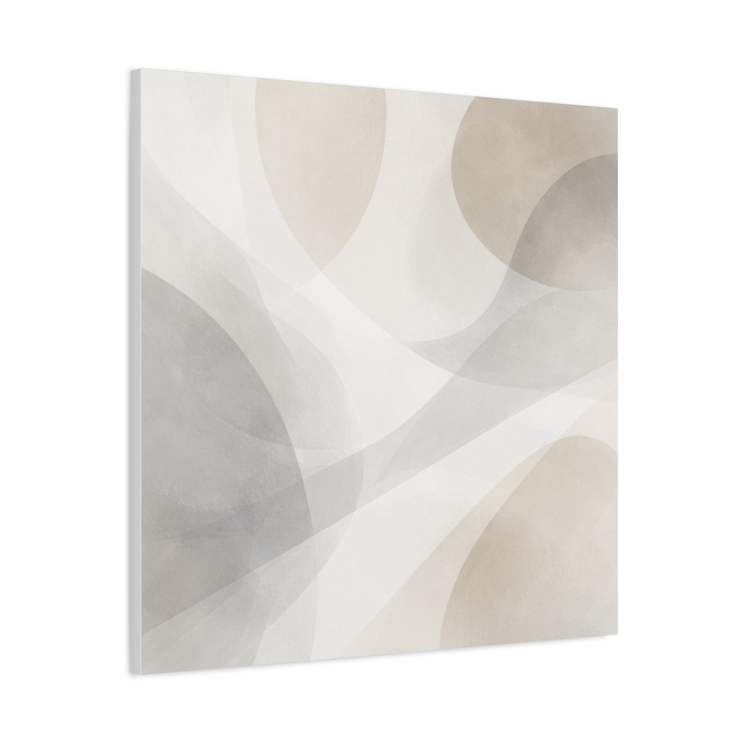 Neutral Abstract Organic Shapes Matte Canvas