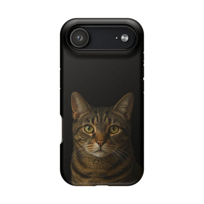 Magnetic Impact-Resistant Phone Case — Realistic Tabby Cat Portrait