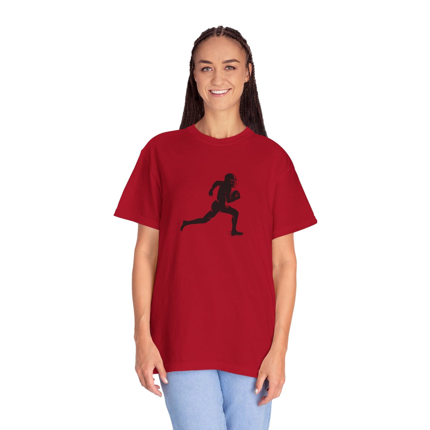 Football Player Graphic Unisex T-Shirt, Casual Sports Tee, Gift for Athletes, Workout Shirt, Everyday Wear, Unique Running Apparel