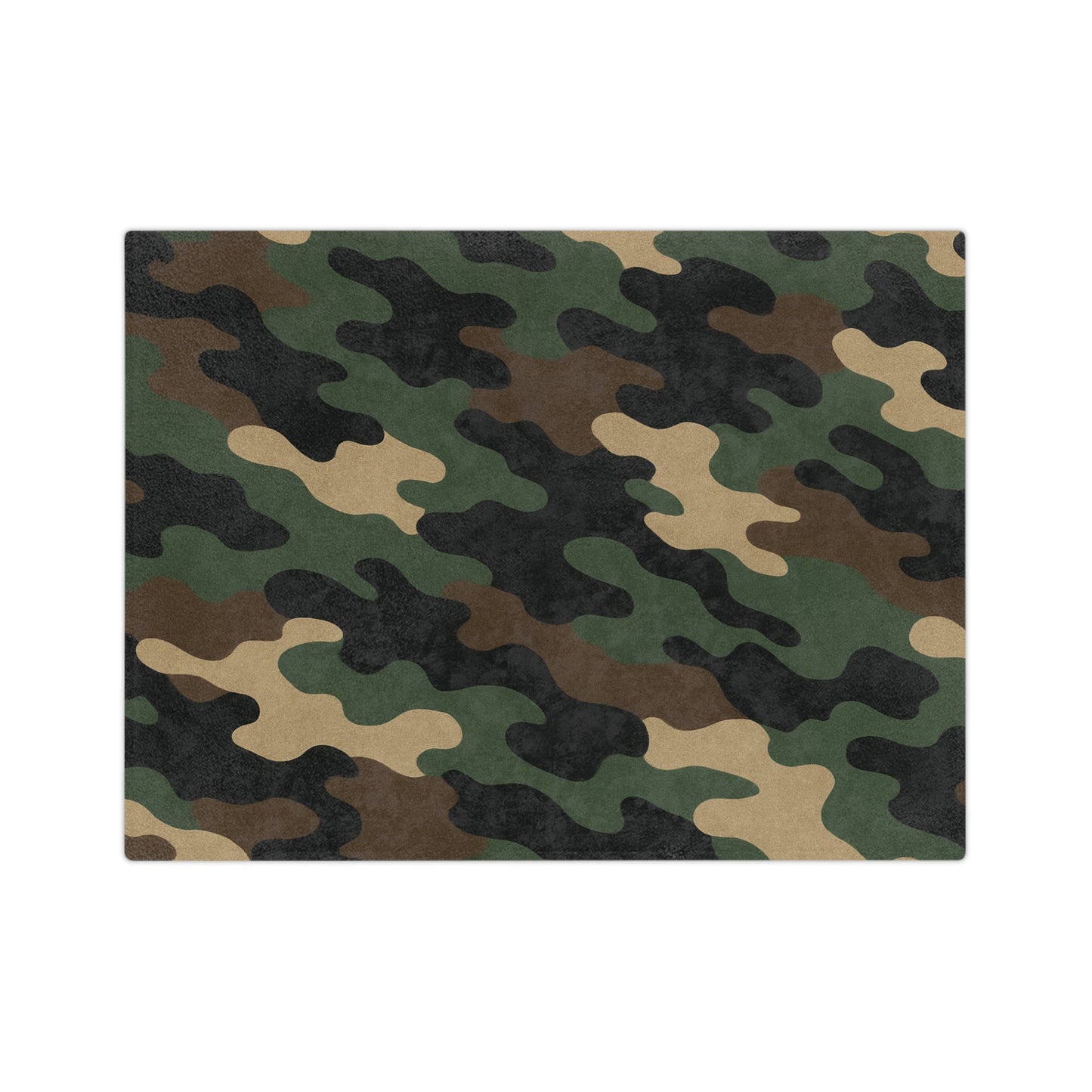 Cozy Camo Velveteen Microfiber Blanket - Soft, Warm, Perfect for Camping, Outdoors, Military Theme, Home Decor, Gift Idea - TRV