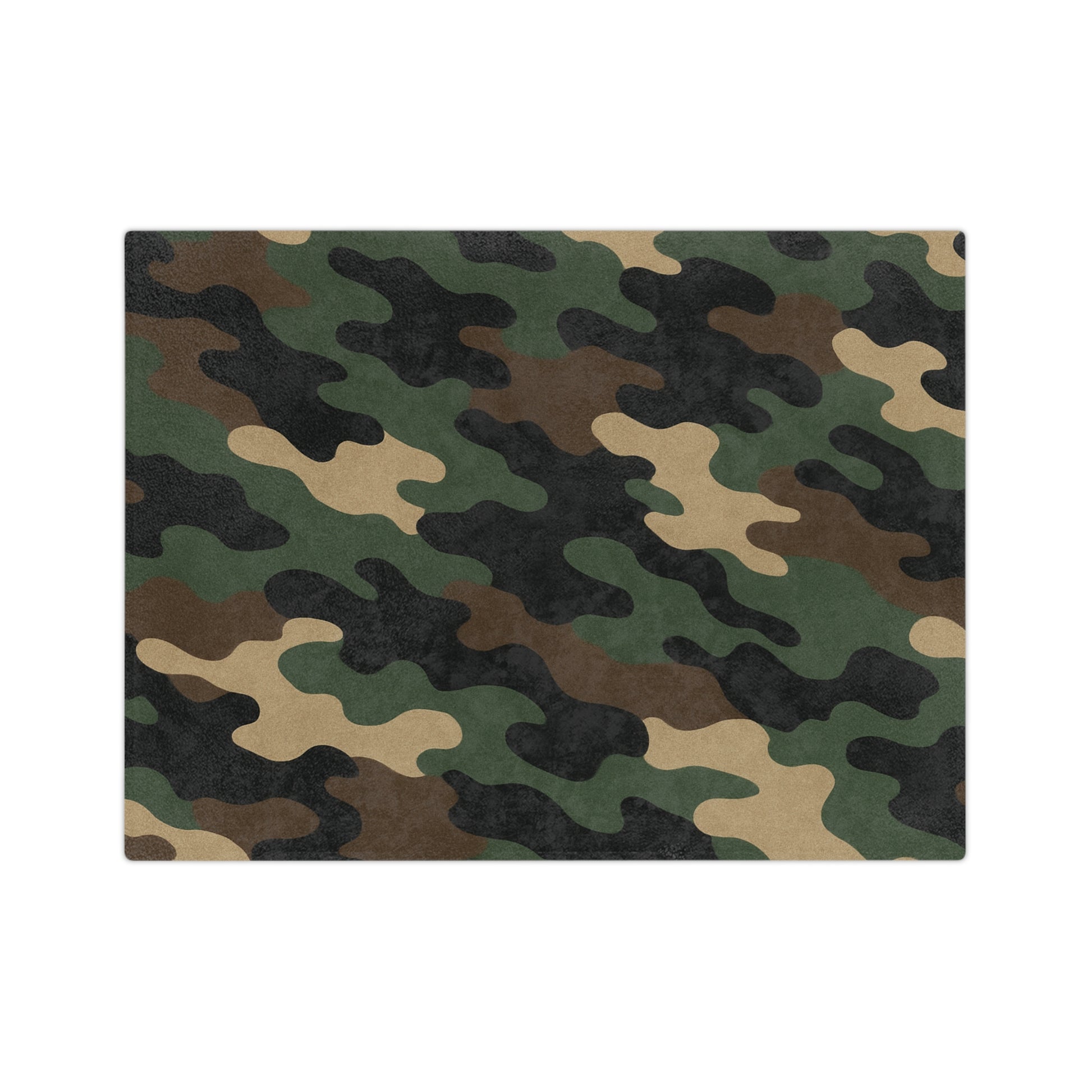 Cozy Camo Velveteen Microfiber Blanket - Soft, Warm, Perfect for Camping, Outdoors, Military Theme, Home Decor, Gift Idea - TRV