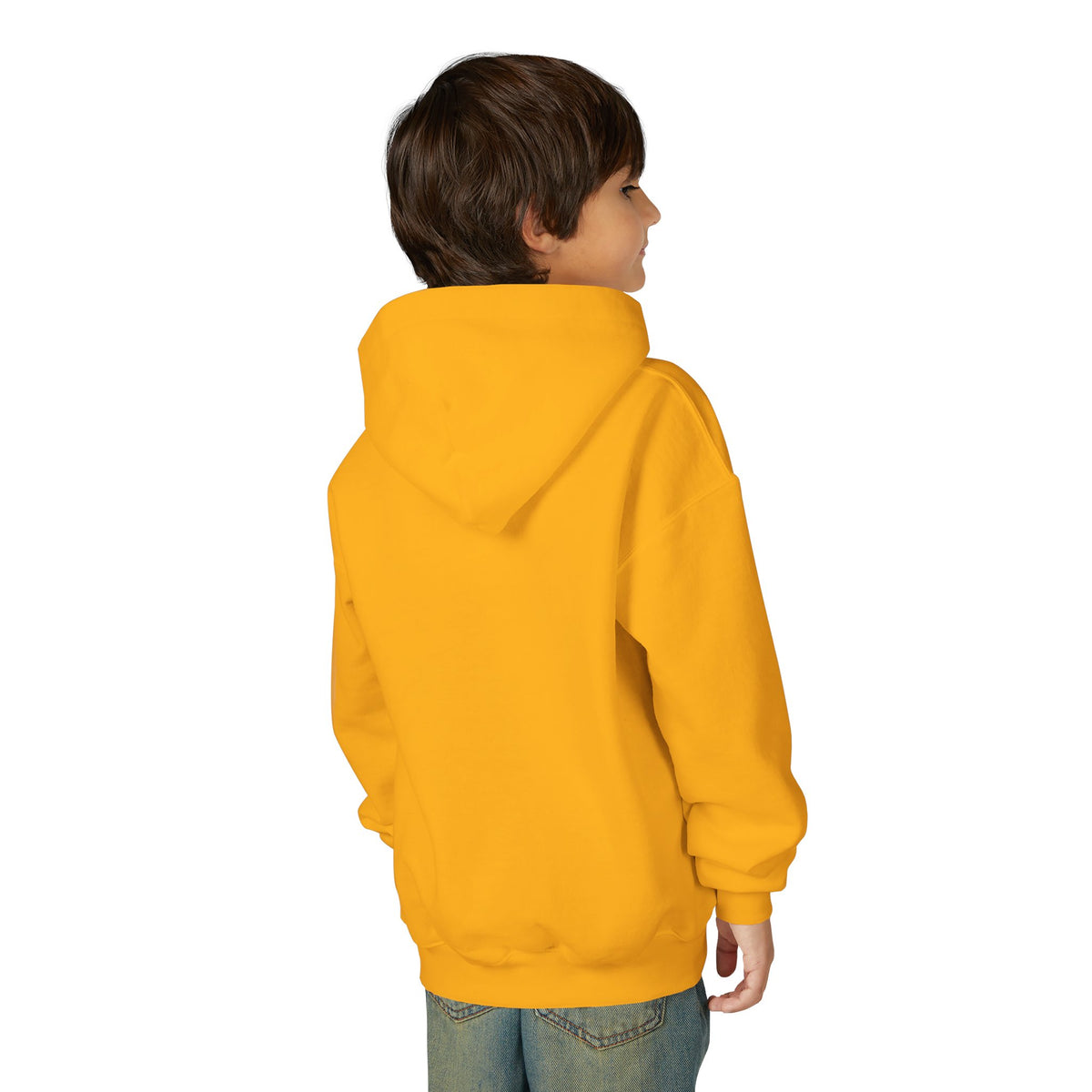 Youth baseball player silhouette hoodie for kids, featuring a batting sports design on a comfortable sweatshirt.