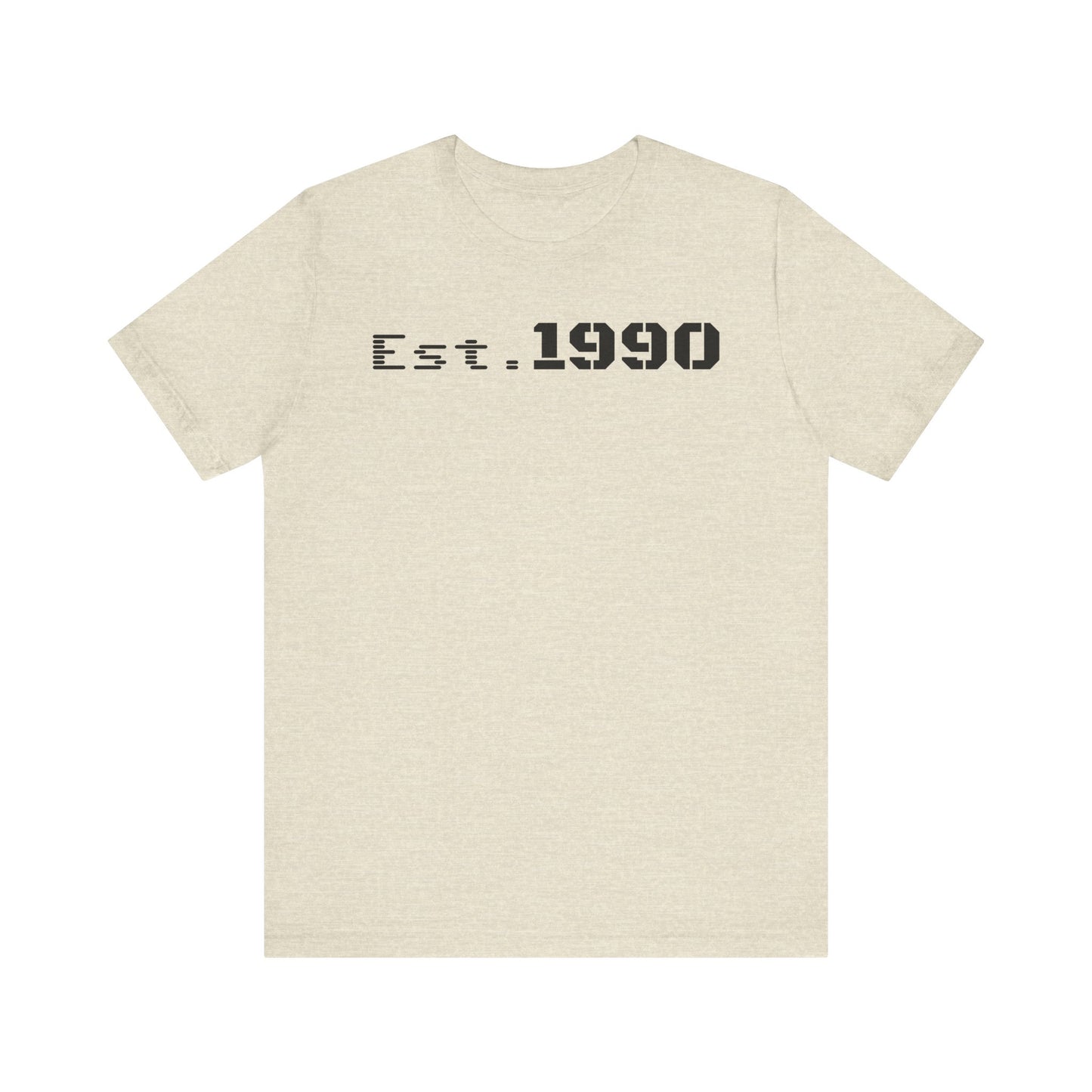 Unisex Est. 1990 Nostalgic Jersey Tee - Perfect Gift, Vintage Style, Retro Fashion, Birthday Celebration, Casual Wear - TRV