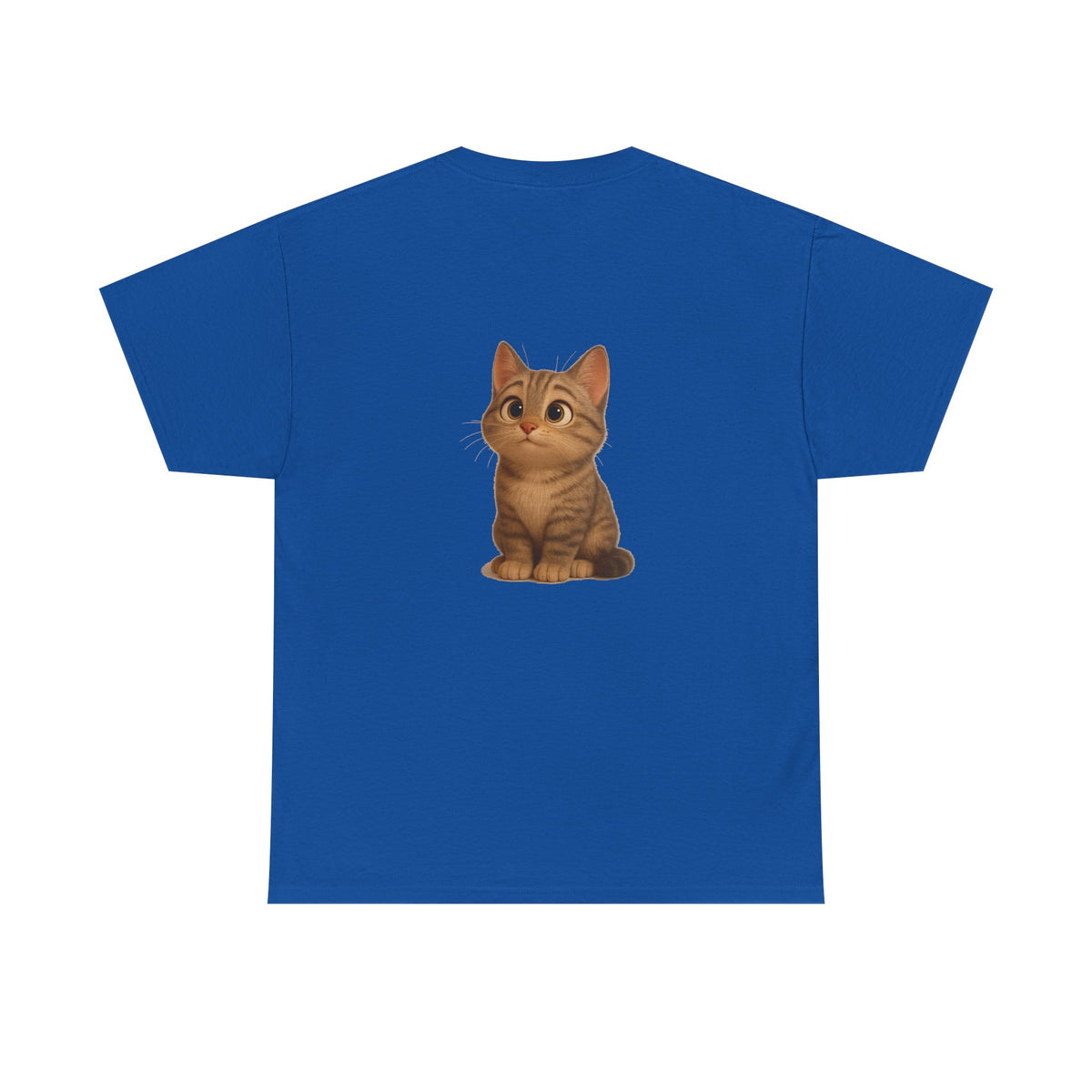 Brown kitten graphic T-shirt for cat lovers, featuring a cute feline design on a comfortable casual tee by Printify.