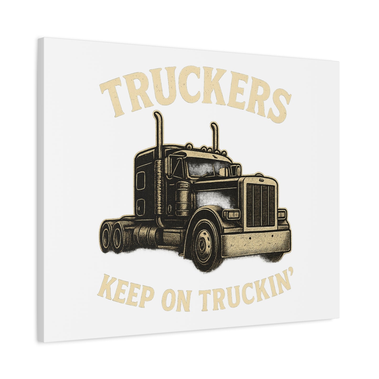 Truckers Canvas Wall Art, Keep on Truckin' Decor, Gift for Drivers, Trucking Artwork, Transportation Gift - TRV