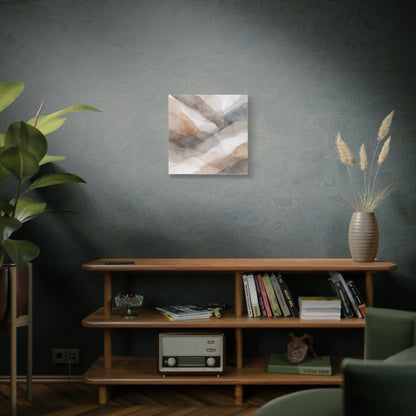 Neutral Abstract Watercolor Waves Canvas
