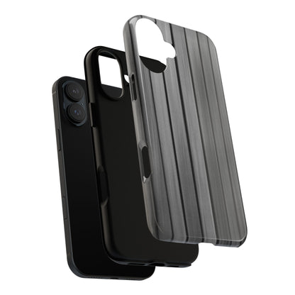 Ribbed metal texture iPhone phone case by Printify, tough protective cover with a sleek, durable design for iPhone models.