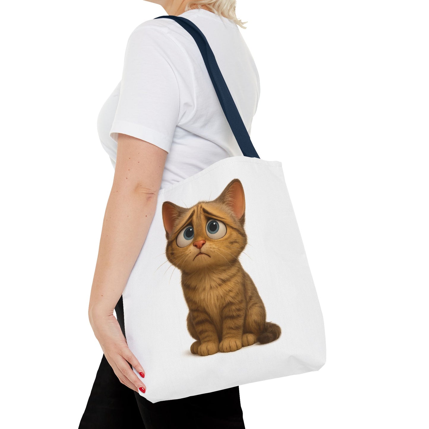 Cute Cat Tote Bag, Animal Lover Gift, Shopping Tote, Reusable Bag, Cute Merchandise, Eco-Friendly Gift - TRV