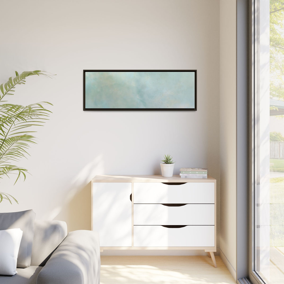 Soft abstract pastel watercolor design on matte canvas by Printify, showcasing a colorful, artistic wall decor piece.