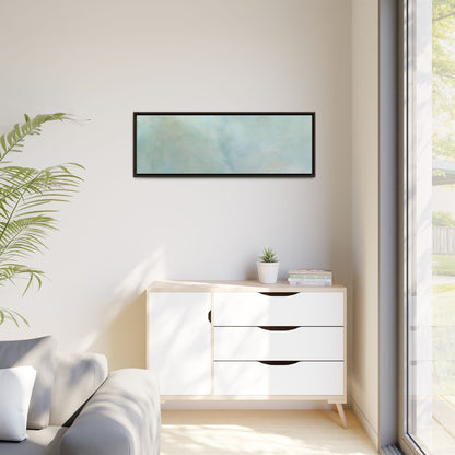 Soft abstract pastel watercolor design on matte canvas by Printify, showcasing a colorful, artistic wall decor piece.