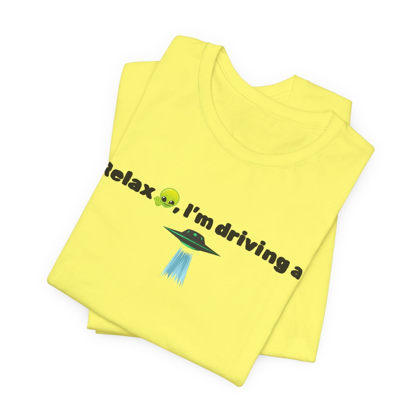 Alien Driving Unisex Tee - Fun Casual Shirt, Gifts for UFO Lovers, Quirky Humor T-Shirt, Perfect for Road Trips, Unique Birthday Present