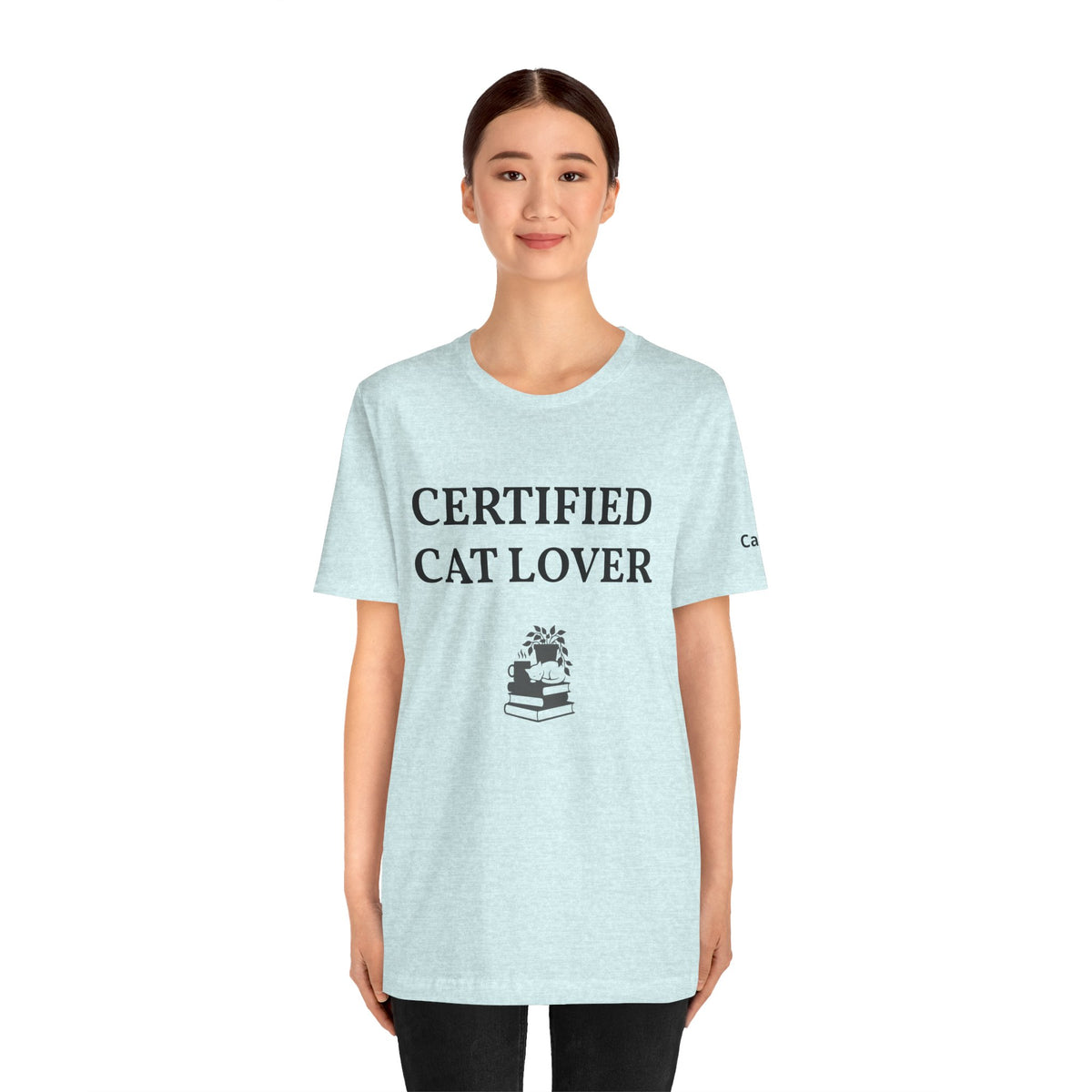 Unisex custom T-shirt by Printify with personalized design, featuring a plain fabric and short sleeves, on a white background.