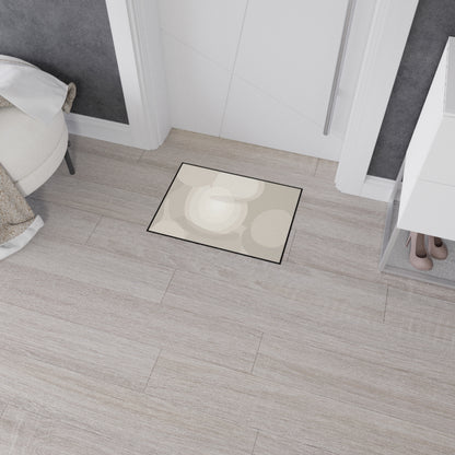 Neutral Abstract Circles Heavy Duty Floor Mat | Non-Slip Entry Rug
