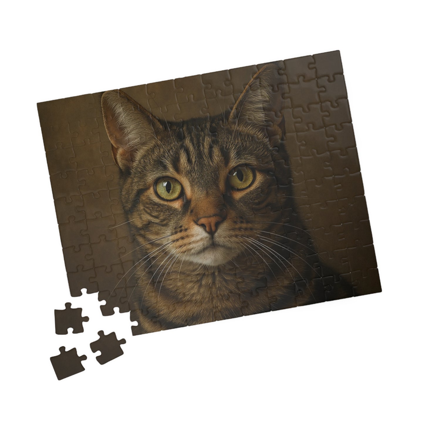 Tabby Cat Portrait Jigsaw Puzzle — Realistic Pet Photography Puzzle (110/252/520/1014 pcs)
