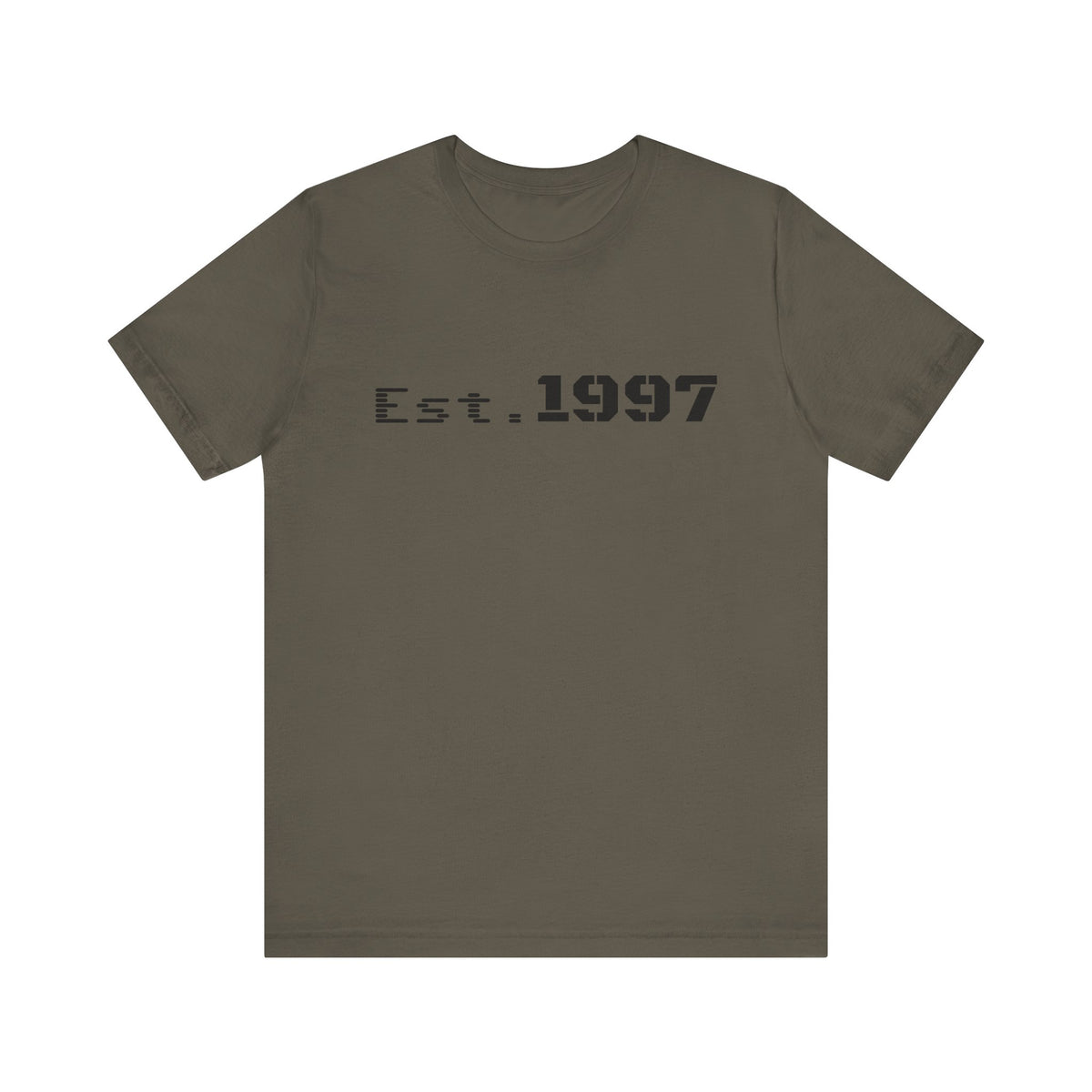 Vintage 1997 established T-shirt by Printify featuring a classic design and comfortable fit, perfect for casual wear.