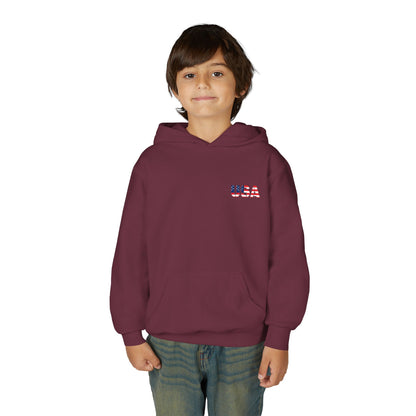 USA Flag Youth Hoodie, Youth Sweatshirt, Cool Hoodie for Kids, American Pride Apparel, Comfortable Boys and Girls Sweatshirt