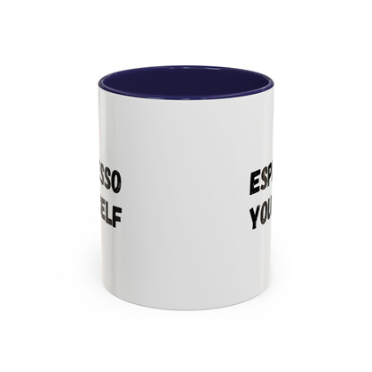 Espresso Yourself Coffee Mug - Fun Black Accented Mug for Coffee Lovers, Great Gift for Birthdays, Christmas, and Housewarming