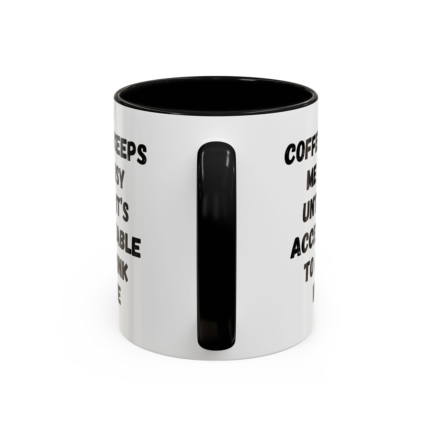 Funny Coffee Mug - "Coffee Keeps Me Busy Until It's Acceptable to Drink Wine" - Great for Mornings, Gifts, Office, Relaxation, Home