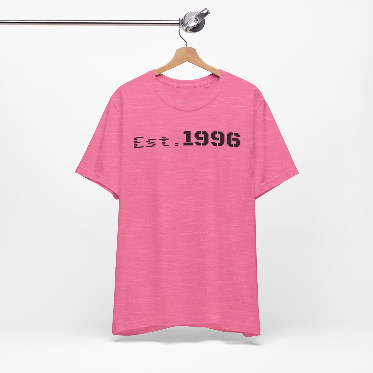 Unisex Jersey Tee - 'Est. 1996' Graphic Shirt, Birthday Gift, Casual Wear, Vintage Style, Retro Fashion, Gift for Him/Her - TRV