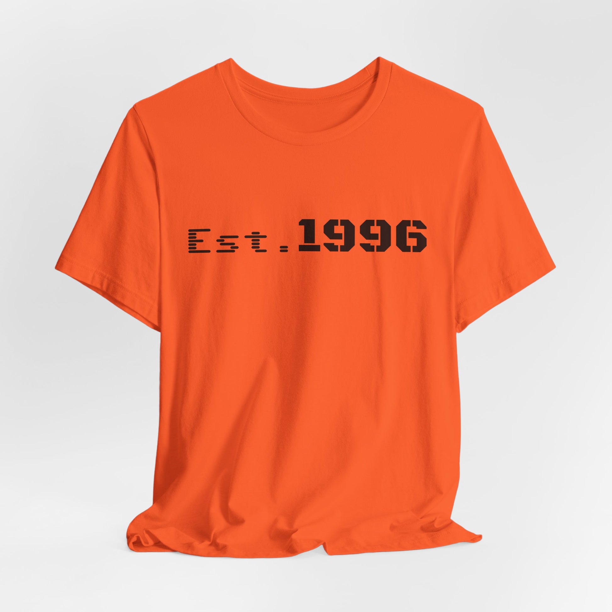 Vintage Est. 1996 T-shirt by Printify featuring a classic design, perfect for birthday gift or casual wear.