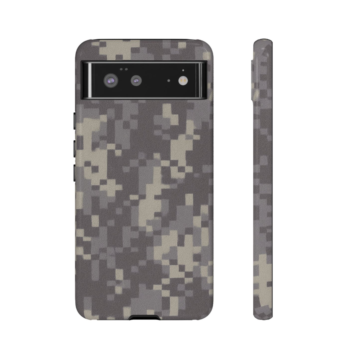 Camouflage tough phone case by Printify with rugged digital camo design, protective cover for smartphones.
