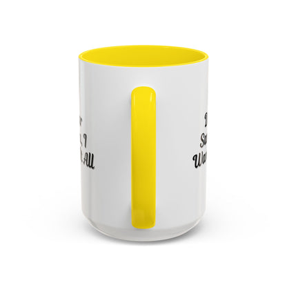 Printify holiday coffee mug with "Dear Santa I Want It All" Christmas design, ceramic mug perfect for holiday gifting.
