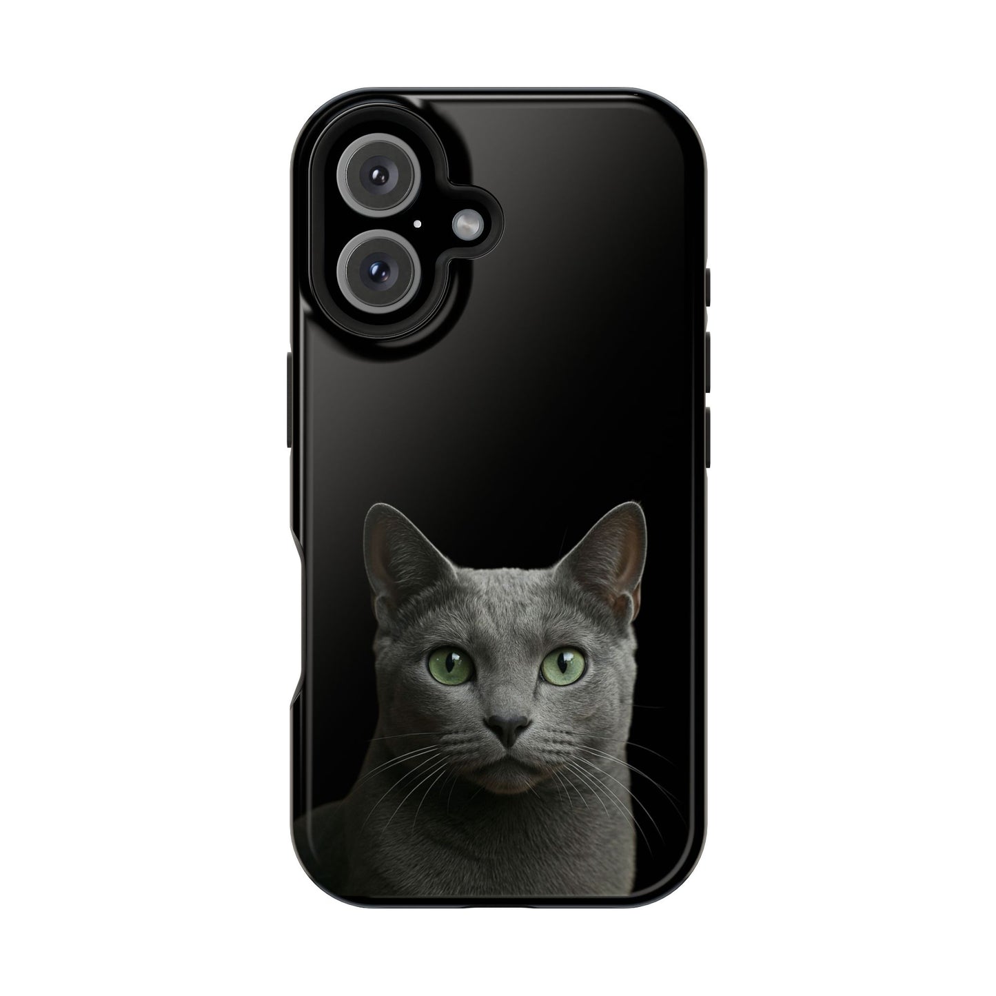 Russian Blue Cat Phone Case — Magnetic Impact-Resistant iPhone Cover